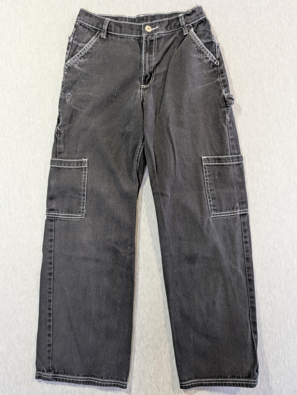 Refuge Wide Leg Cargo Pants Women's XS Black Straight